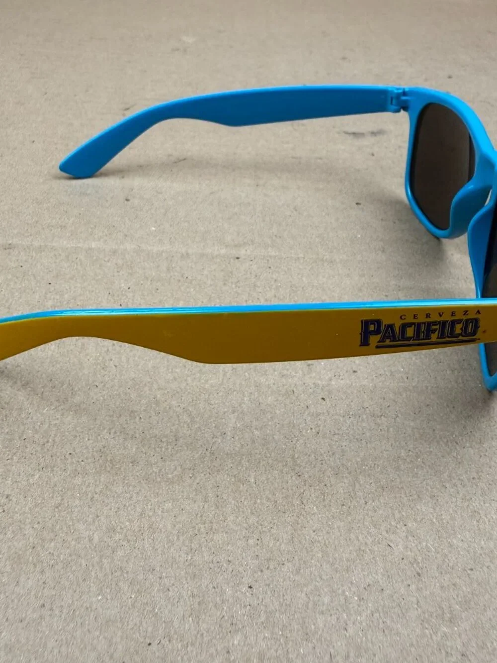 Pacifico Cerveza Branded Sunglasses - Blue and Yellow - Minor Scratches